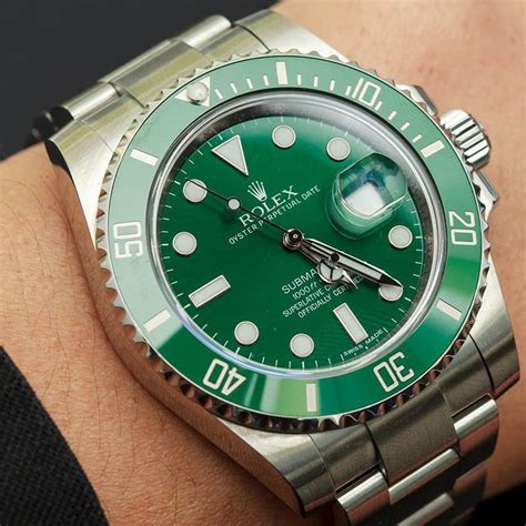 rolex submariner green case.